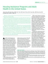 Fenelon et al - Housing assistance programs and adult health in the US - AJPH - February 2017