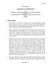 Attachment C of MTW Standard Agreement