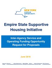 new york state - supportive housing initiative - 2016 first RFP