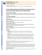 association between social factors and physical activitiy among public housing residents